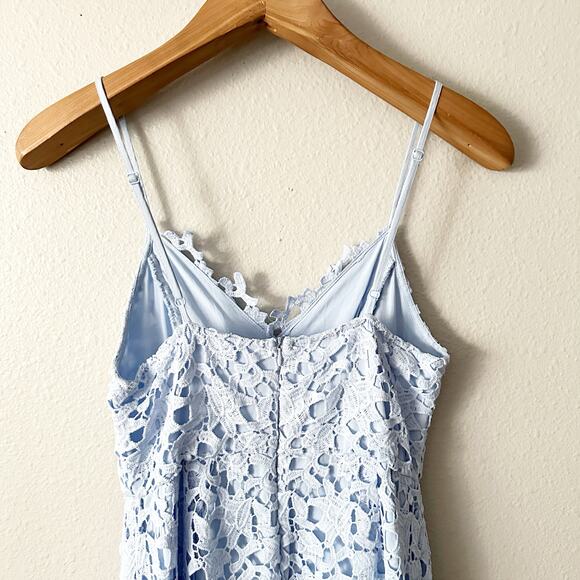 ASTR the Label Lace A-Line Midi Dress in Periwinkle Blue women's size Medium - Picture 6 of 14